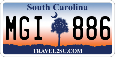 SC license plate MGI886