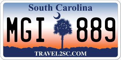 SC license plate MGI889