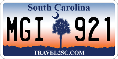 SC license plate MGI921