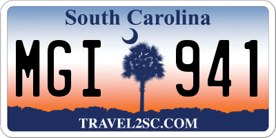 SC license plate MGI941