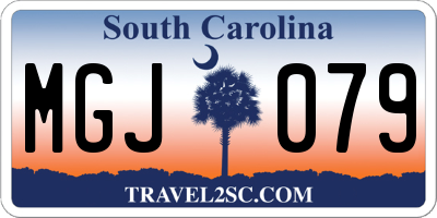 SC license plate MGJ079