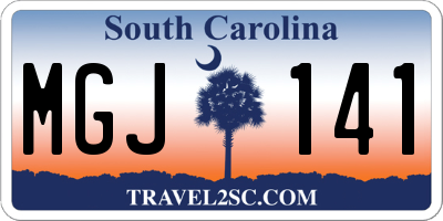 SC license plate MGJ141