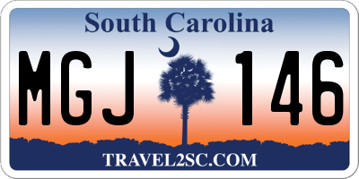 SC license plate MGJ146