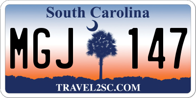 SC license plate MGJ147