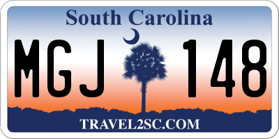 SC license plate MGJ148