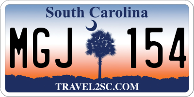 SC license plate MGJ154