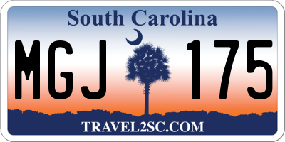 SC license plate MGJ175