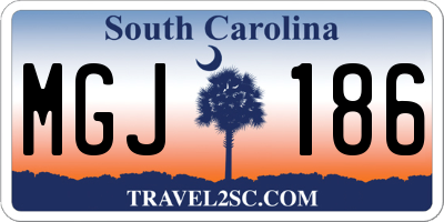 SC license plate MGJ186