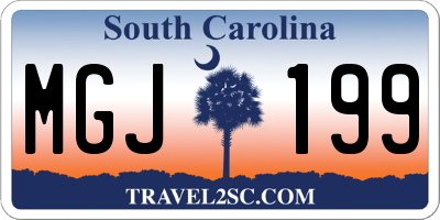 SC license plate MGJ199