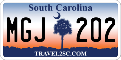 SC license plate MGJ202