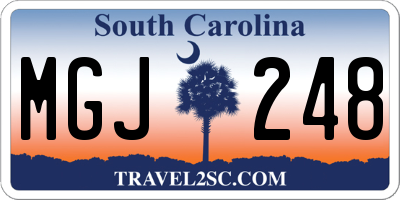 SC license plate MGJ248