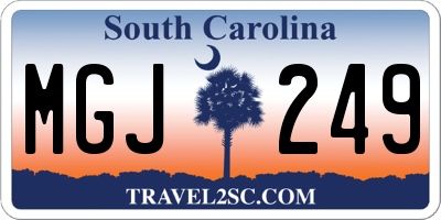 SC license plate MGJ249
