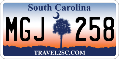 SC license plate MGJ258