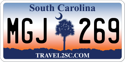 SC license plate MGJ269