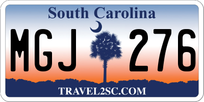 SC license plate MGJ276