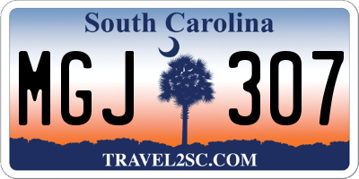 SC license plate MGJ307
