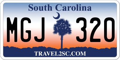 SC license plate MGJ320