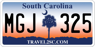 SC license plate MGJ325