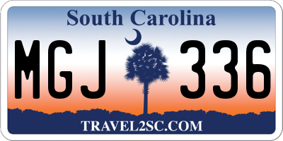 SC license plate MGJ336