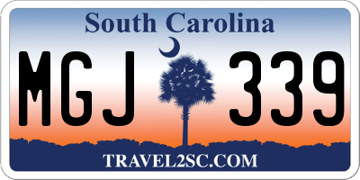 SC license plate MGJ339