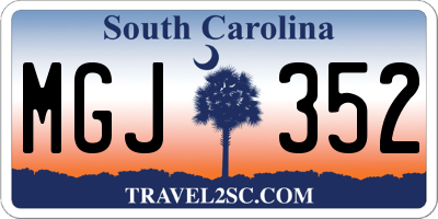 SC license plate MGJ352