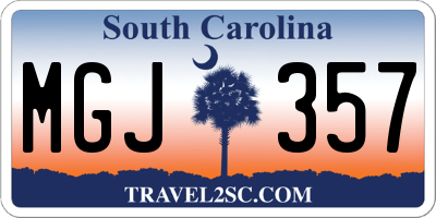 SC license plate MGJ357