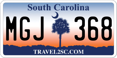 SC license plate MGJ368