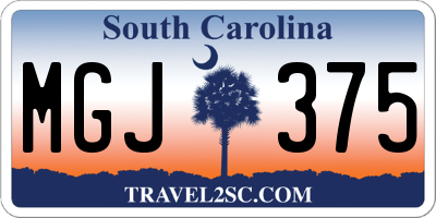 SC license plate MGJ375