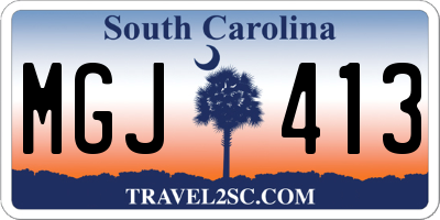 SC license plate MGJ413