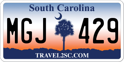 SC license plate MGJ429