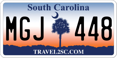 SC license plate MGJ448