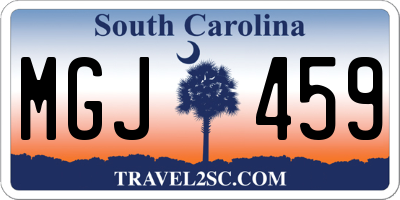 SC license plate MGJ459