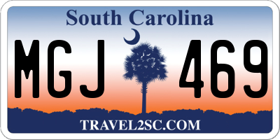 SC license plate MGJ469
