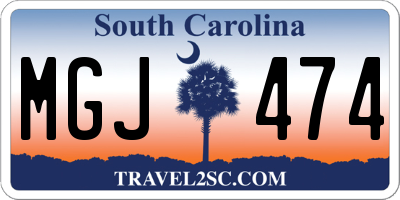 SC license plate MGJ474