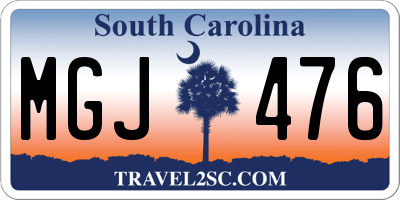 SC license plate MGJ476