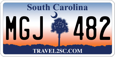 SC license plate MGJ482