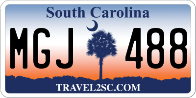 SC license plate MGJ488