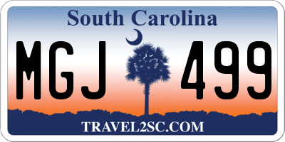 SC license plate MGJ499