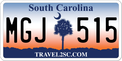SC license plate MGJ515