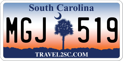 SC license plate MGJ519