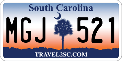 SC license plate MGJ521