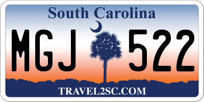 SC license plate MGJ522