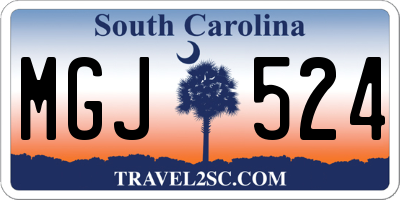 SC license plate MGJ524