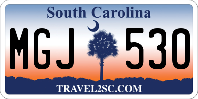 SC license plate MGJ530