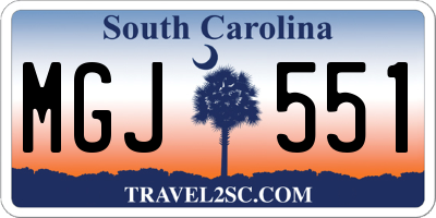 SC license plate MGJ551