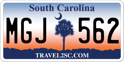 SC license plate MGJ562