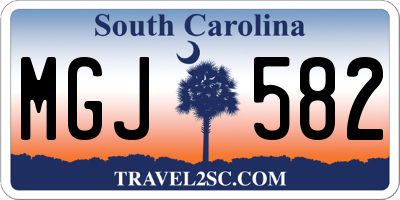 SC license plate MGJ582