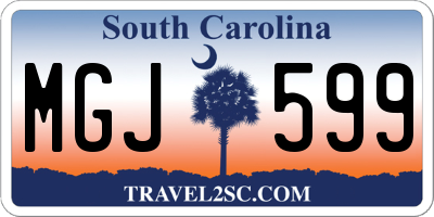 SC license plate MGJ599