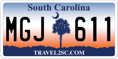 SC license plate MGJ611