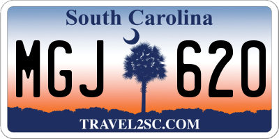 SC license plate MGJ620